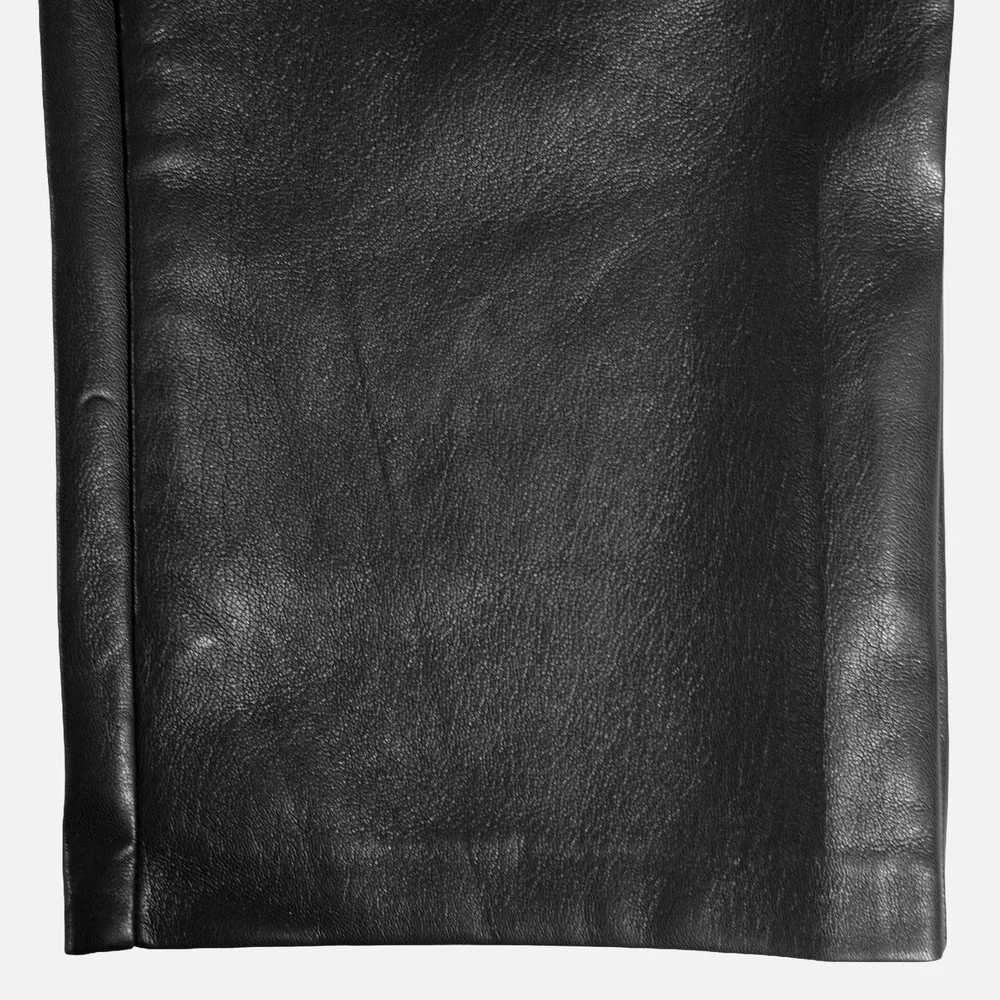 Wilfred Aritzia Melina Black Faux Leather Pants High Rise Straight Leg 10 Medium